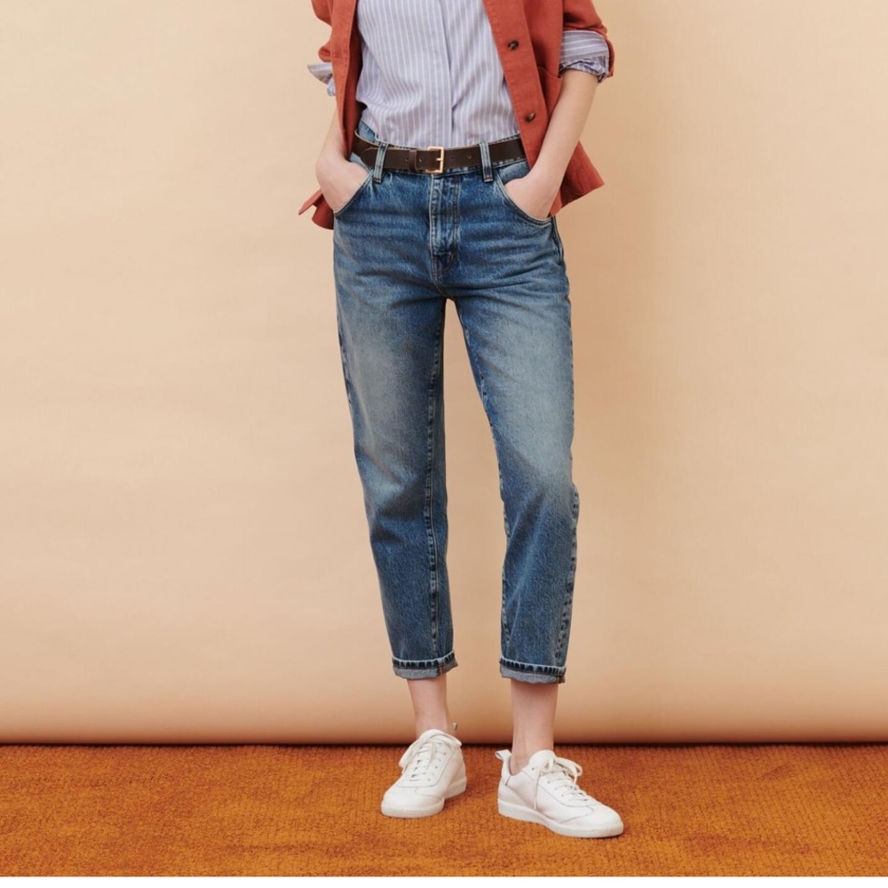 Comptoir des Cotonniers Rita Slouch Jeans Light Wash Blue Womens Size 38 EU US 6